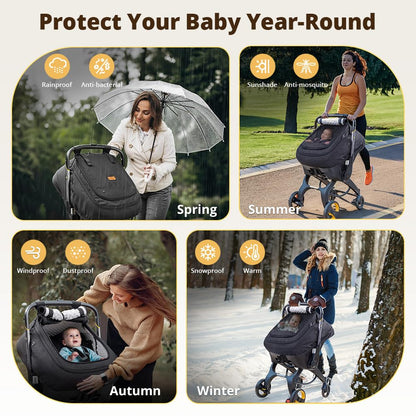 Waterproof 1 Baby Car Seat Cover, Infant Car Seat Cover for Boy Girl