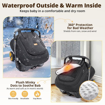 Waterproof 1 Baby Car Seat Cover, Infant Car Seat Cover for Boy Girl