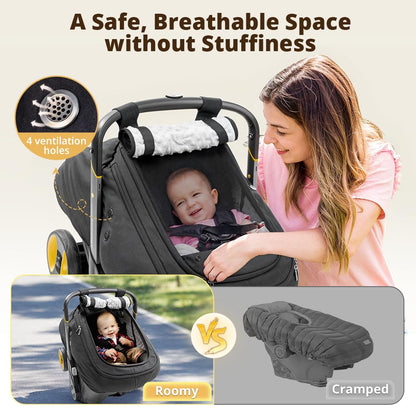 Waterproof 1 Baby Car Seat Cover, Infant Car Seat Cover for Boy Girl