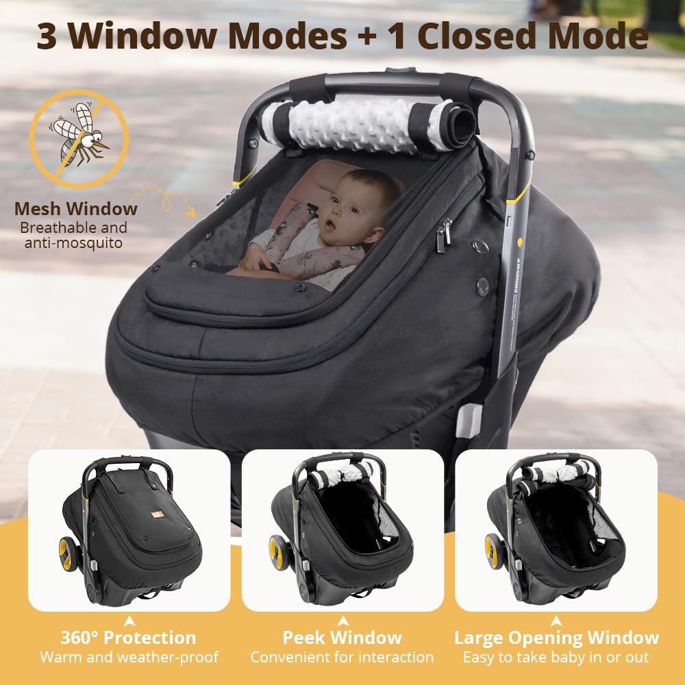Waterproof 1 Baby Car Seat Cover, Infant Car Seat Cover for Boy Girl