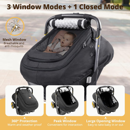 Waterproof 1 Baby Car Seat Cover, Infant Car Seat Cover for Boy Girl