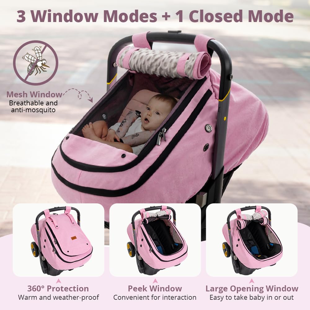 Waterproof 1 Baby Car Seat Cover, Infant Car Seat Cover for Boy Girl