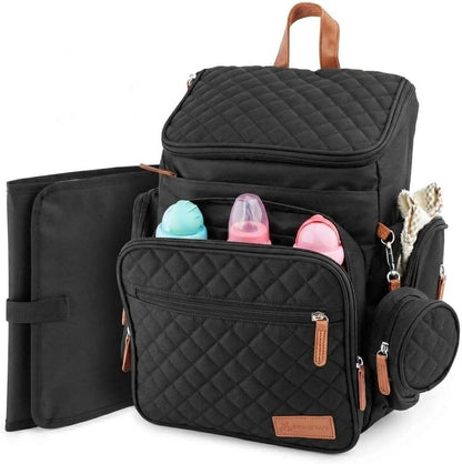 Large Diaper Bag Backpack for Mom & Dad | Unisex Baby Travel Bag | 15 Pockets | Changing Pad | Stroller Straps | Stylish & Washable | Newborn Essentials | Army Green