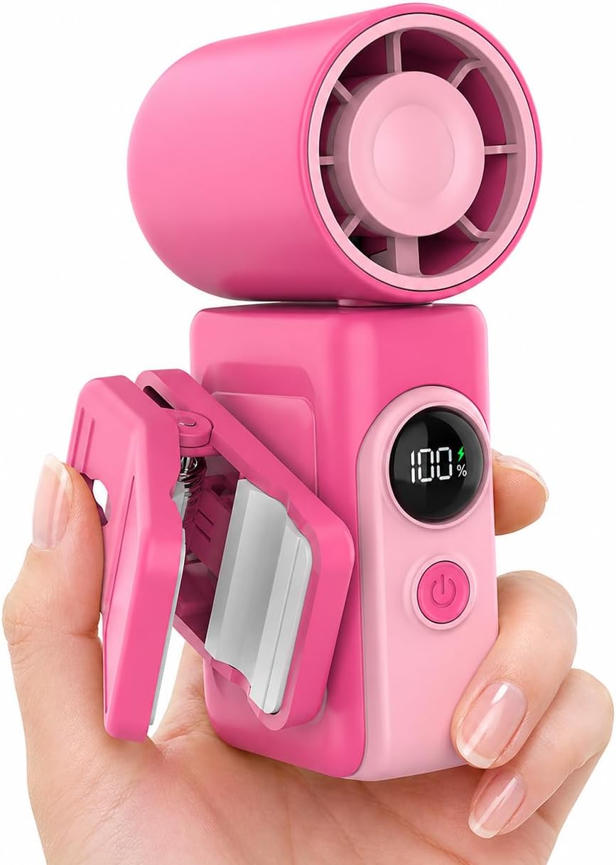 Clip-On Portable Fan for Strollers, Handheld Turbo Fan for Travel