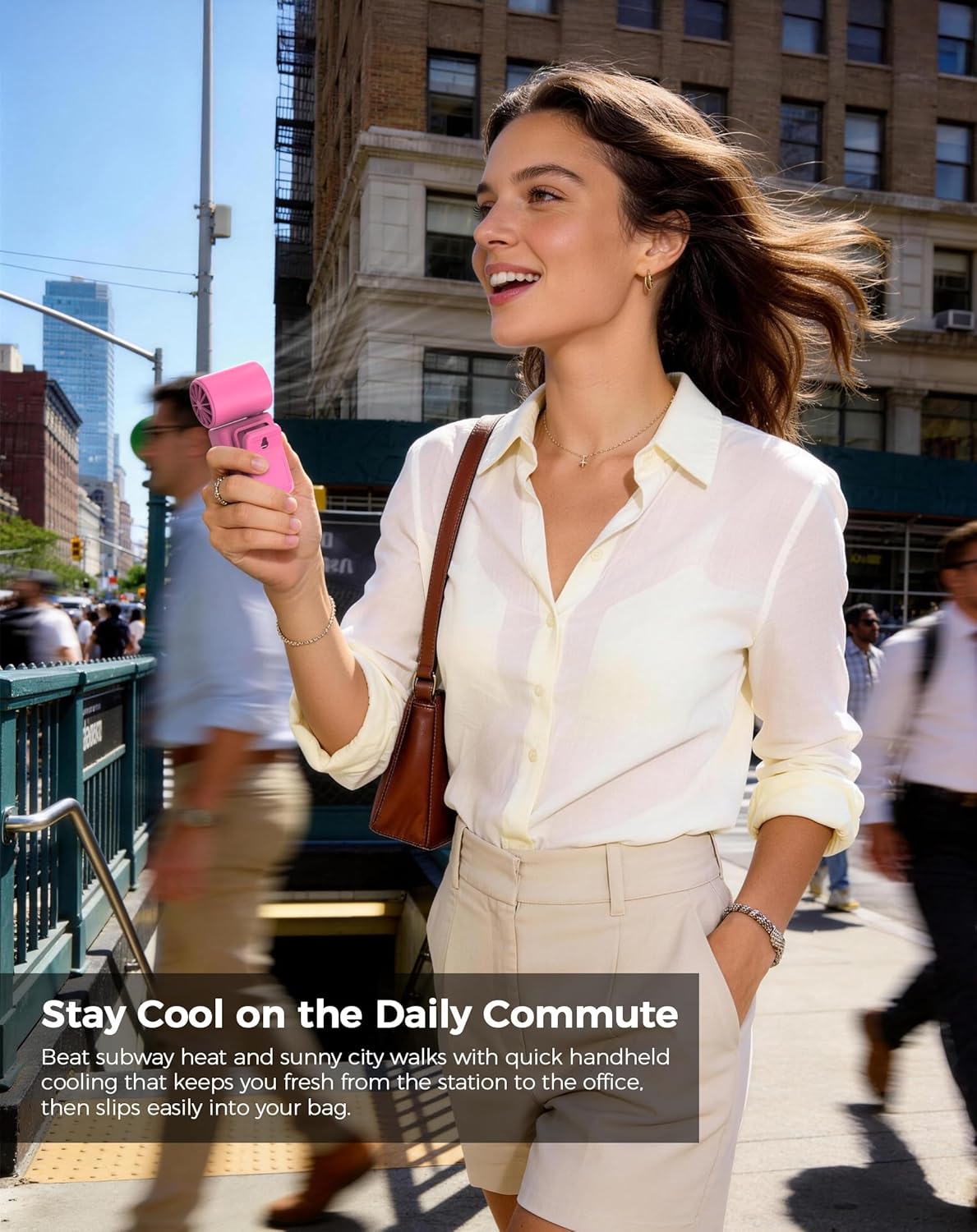 Clip-On Portable Fan for Strollers, Handheld Turbo Fan for Travel