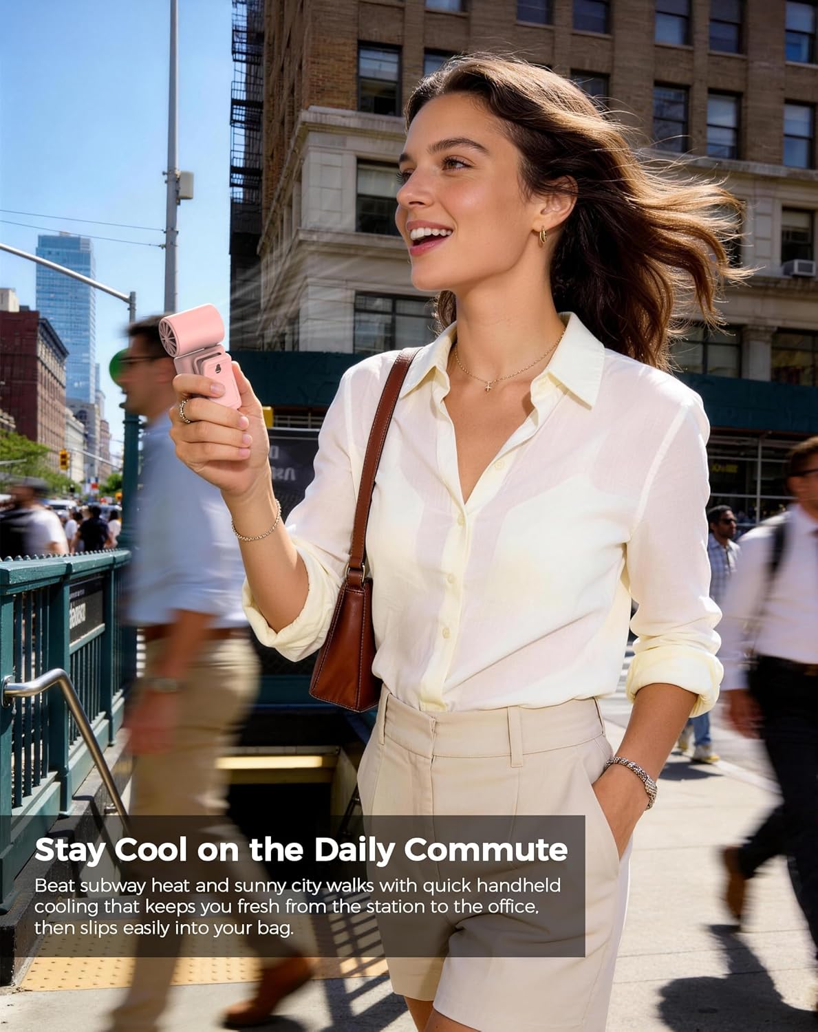 Clip-On Portable Fan for Strollers, Handheld Turbo Fan for Travel