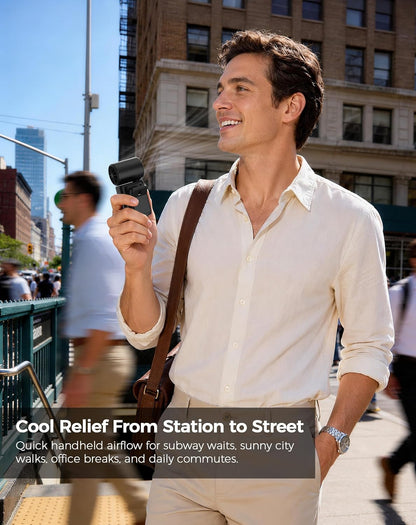 Clip-On Portable Fan for Strollers, Handheld Turbo Fan for Travel