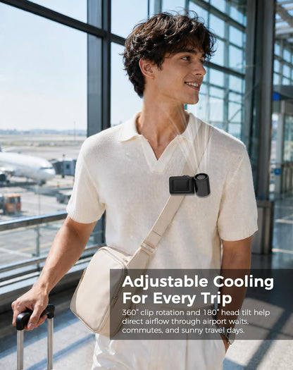 Clip-On Portable Fan for Strollers, Handheld Turbo Fan for Travel