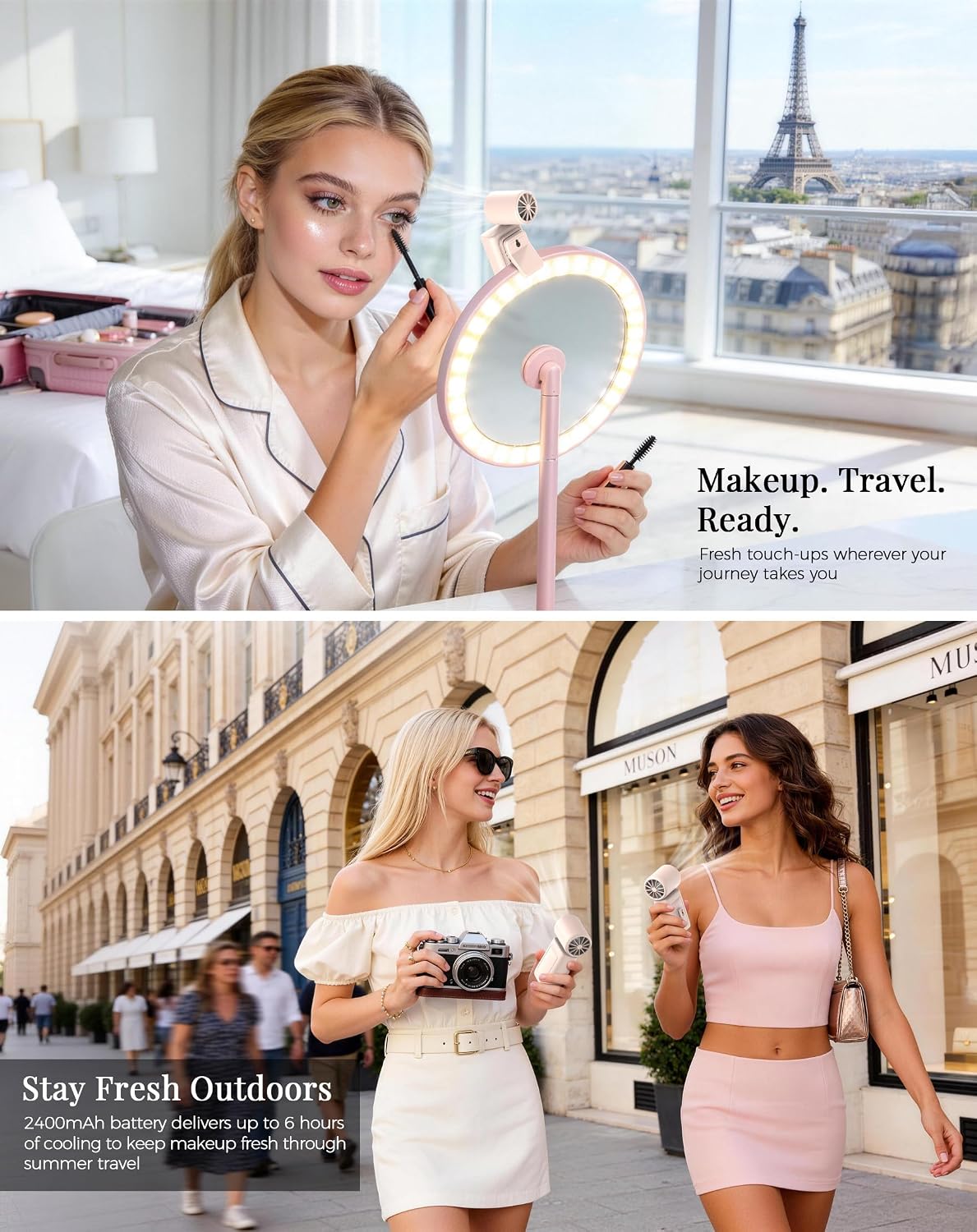 Clip-On Portable Fan for Strollers, Handheld Turbo Fan for Travel