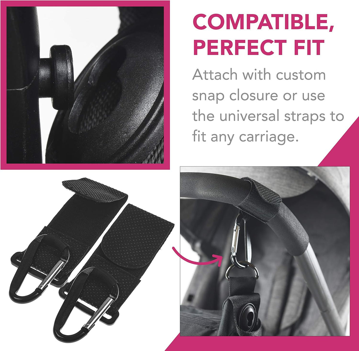 Essential Bag, Compatible with Doona Car Seat Stroller, with additional hooks and straps to be compatible with any universal stroller, Converts into Tote Diaper Bag