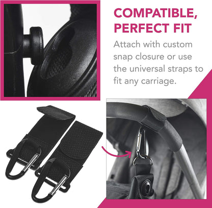 Essential Bag, Compatible with Doona Car Seat Stroller, with additional hooks and straps to be compatible with any universal stroller, Converts into Tote Diaper Bag