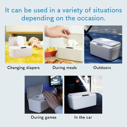 Automatic Opening and Closing Baby Wipes Dispenser Wet Dispenser Diaper Wipes Dispenser Wet Wipe Holder