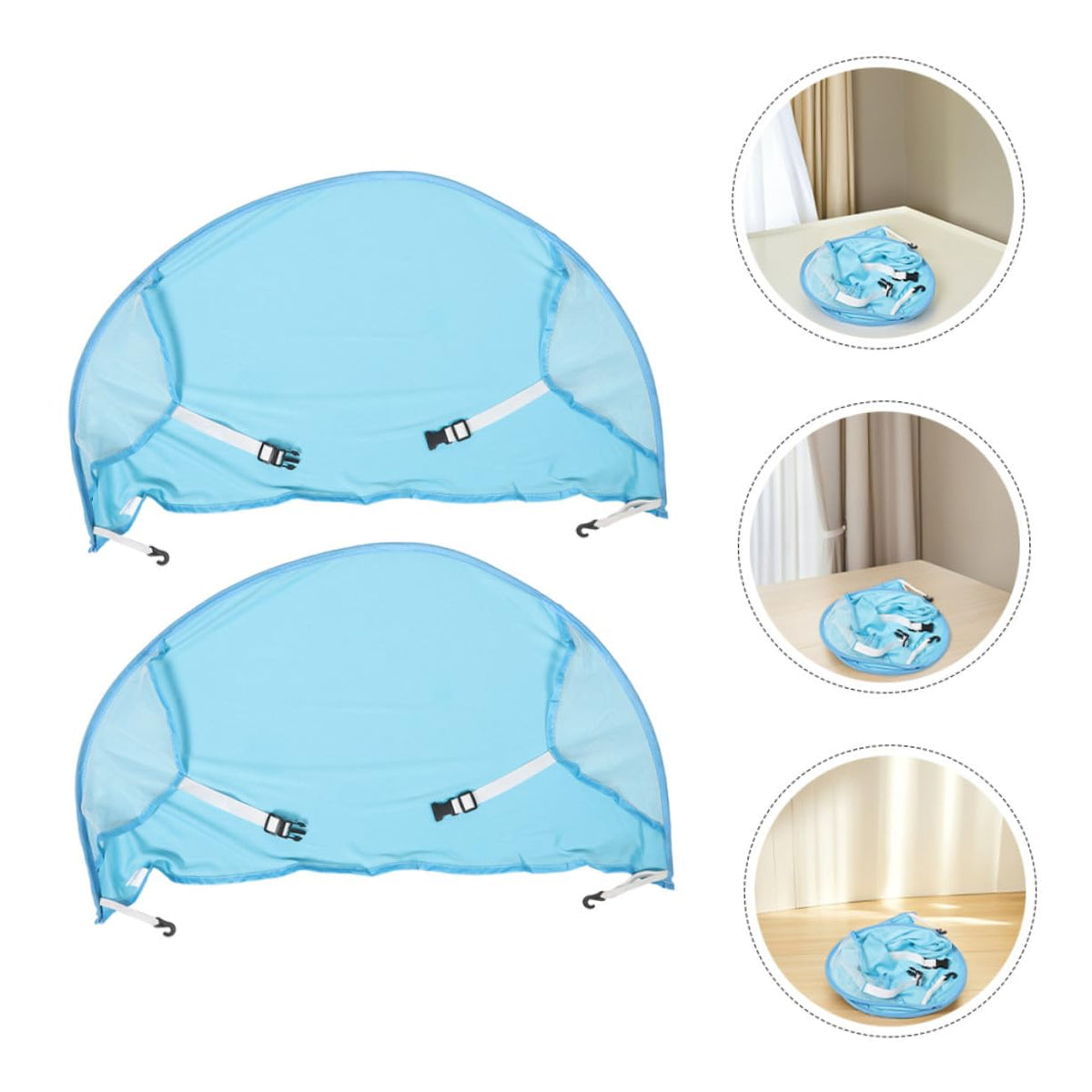 2pcs Stroller Canopy with Windproof Sunshade and Rain Protection Cover for Outdoor Stroller Easy Installation Sun and Rain Cover Accessory