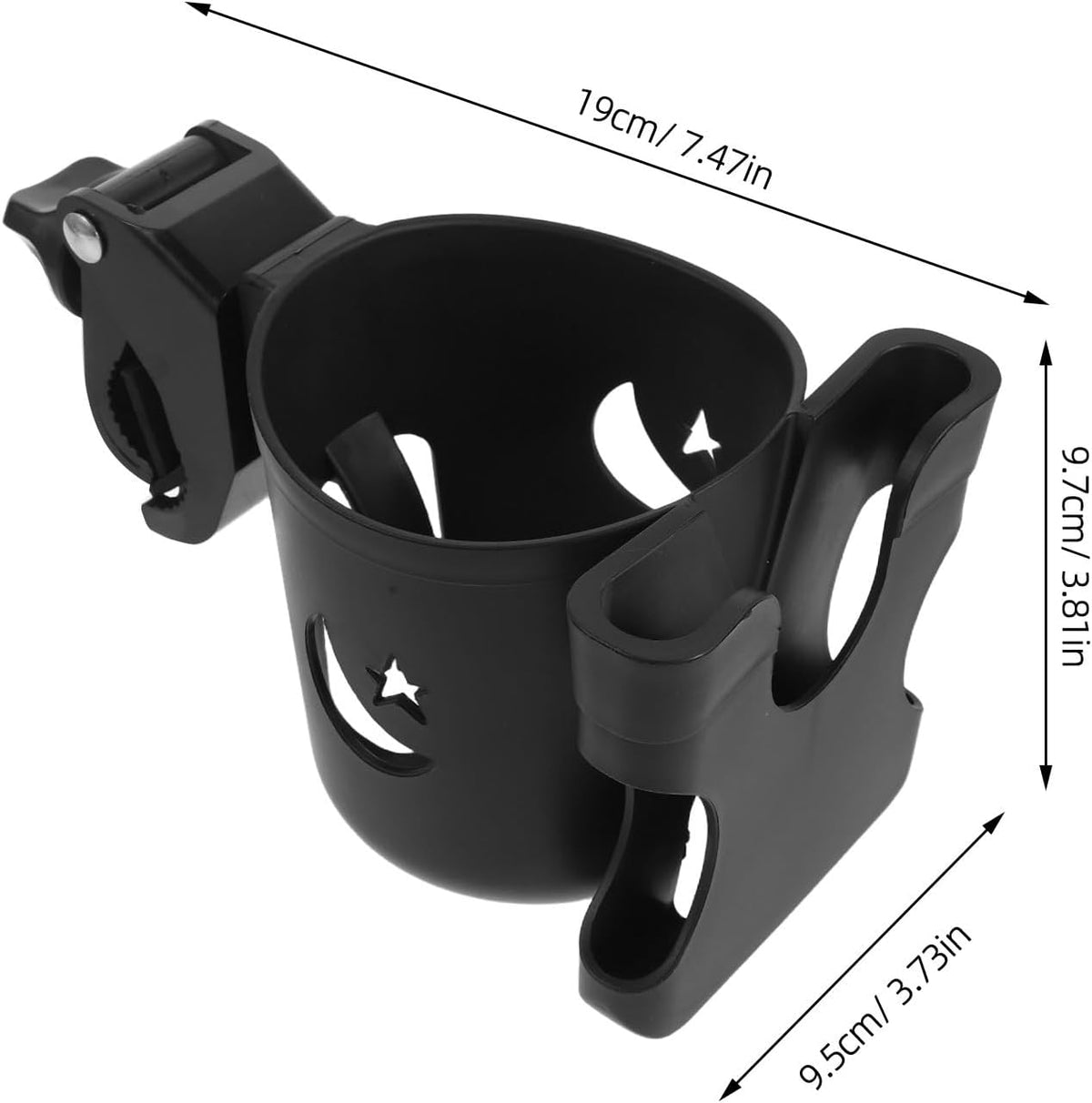Stroller Cup Holder with Phone Holder - 2-in-1 Strollers Storage Rack - Bike Cup Bracket for Walker, Wheelchair, Scooter, Bicycle