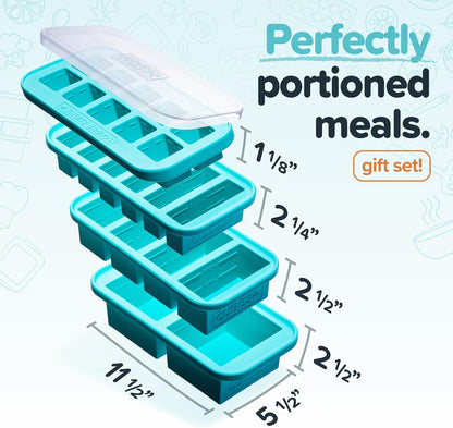 Silicone Freezer Molds Gift Set, Aqua