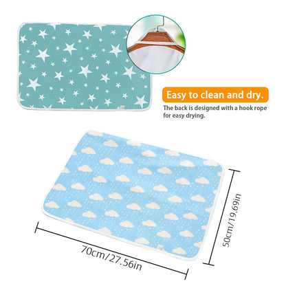 3 Pack Waterproof Baby Diaper Changing Pads for Newborn Girls & Boys