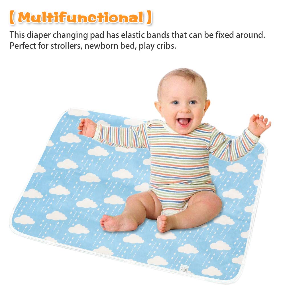 3 Pack Waterproof Baby Diaper Changing Pads for Newborn Girls & Boys