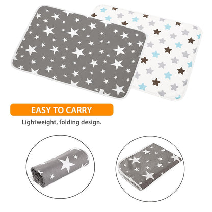 3 Pack Waterproof Baby Diaper Changing Pads for Newborn Girls & Boys