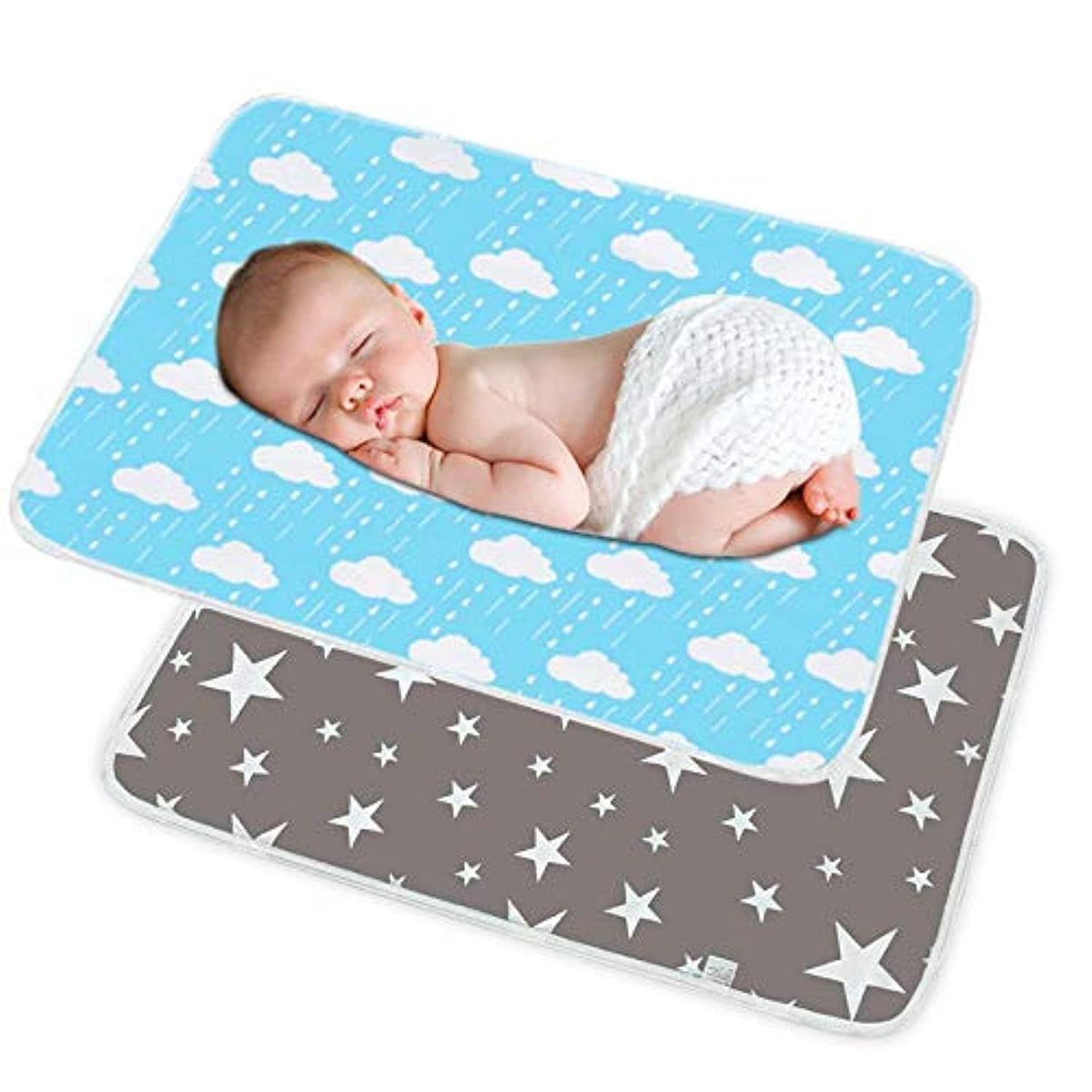 3 Pack Waterproof Baby Diaper Changing Pads for Newborn Girls & Boys