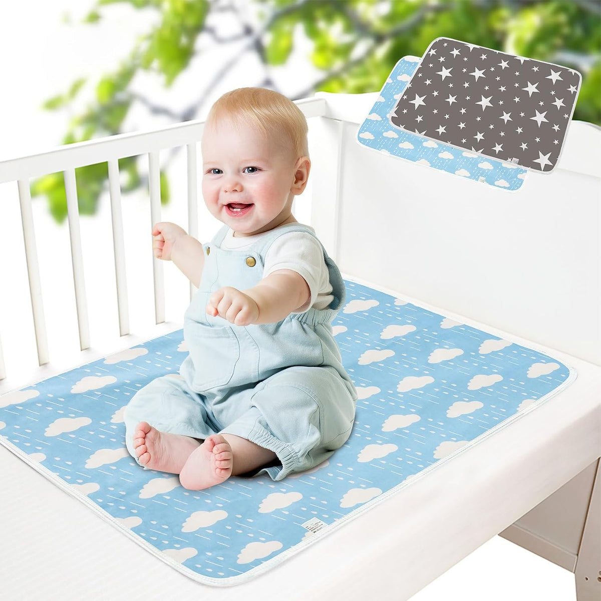 3 Pack Waterproof Baby Diaper Changing Pads for Newborn Girls & Boys