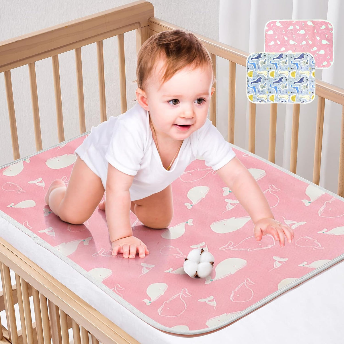 3 Pack Waterproof Baby Diaper Changing Pads for Newborn Girls & Boys