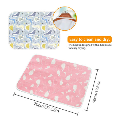 3 Pack Waterproof Baby Diaper Changing Pads for Newborn Girls & Boys