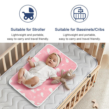 3 Pack Waterproof Baby Diaper Changing Pads for Newborn Girls & Boys