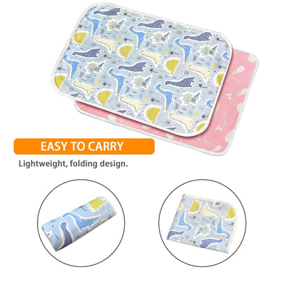 3 Pack Waterproof Baby Diaper Changing Pads for Newborn Girls & Boys