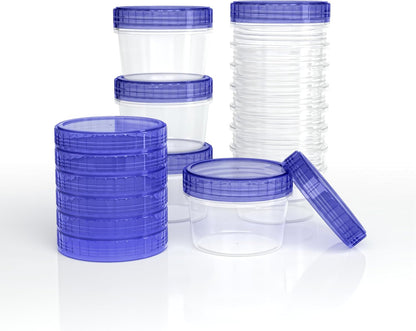Salad Dressing Container to Go Reusable - 2 Oz Plastic Sauce Container With Leak-Proof Twist Lids(12 Pcs)