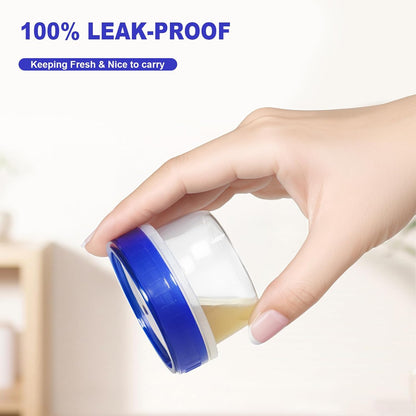 Salad Dressing Container to Go Reusable - 2 Oz Plastic Sauce Container With Leak-Proof Twist Lids(12 Pcs)