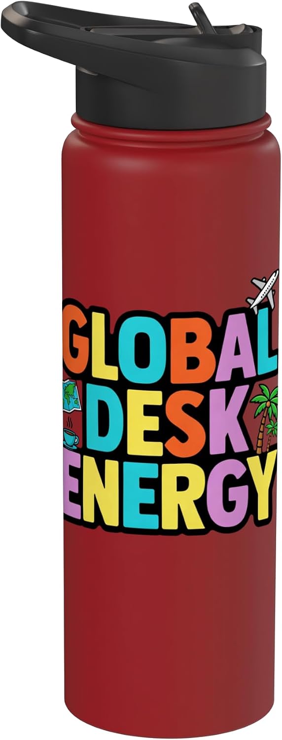 Global Desk Energy Travel Work Lifestyle Design Stainless Steel Insulated Water Bottle