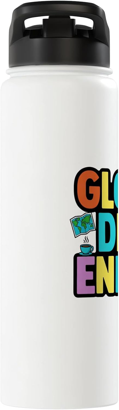 Global Desk Energy Travel Work Lifestyle Design Stainless Steel Insulated Water Bottle