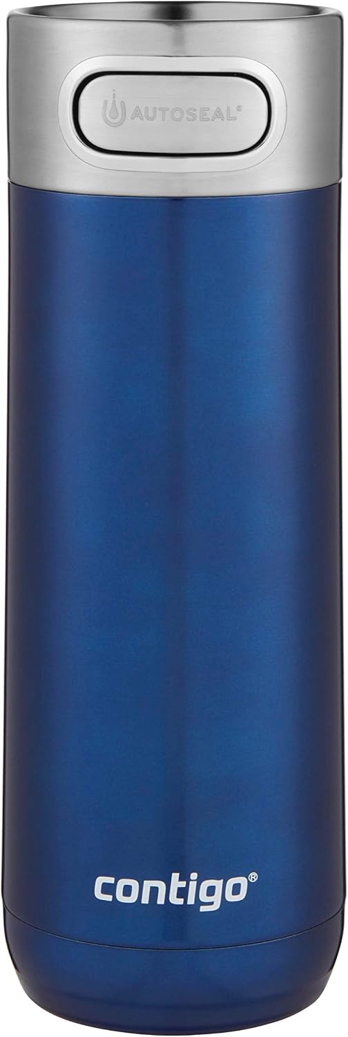 Luxe Vacuum-Insulated Stainless Steel Thermal Travel Mug 16 Ounces Stainless Steel