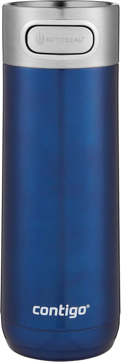 Luxe Vacuum-Insulated Stainless Steel Thermal Travel Mug 16 Ounces Stainless Steel