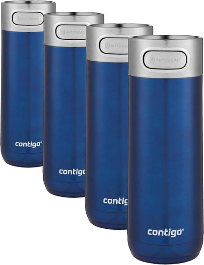 Luxe Vacuum-Insulated Stainless Steel Thermal Travel Mug 16 Ounces Stainless Steel