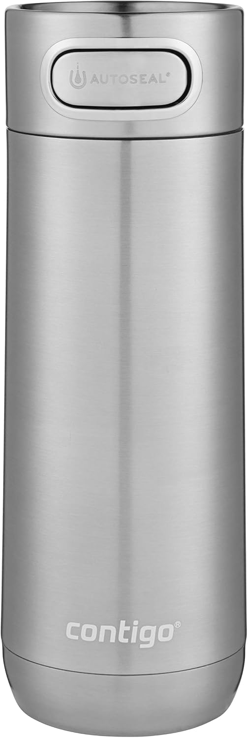 Luxe Vacuum-Insulated Stainless Steel Thermal Travel Mug 16 Ounces Stainless Steel
