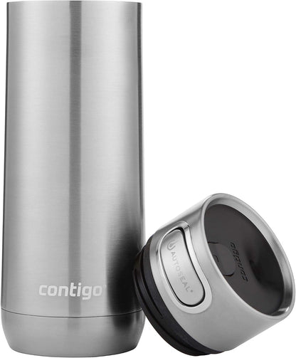 Luxe Vacuum-Insulated Stainless Steel Thermal Travel Mug 16 Ounces Stainless Steel