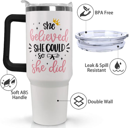 Ceovfoi 40 oz Hidden Message Tumbler With Lid and Straw,Checkered CoffeeTravel Mug Cup Water Botter,White Elephant Gifts,Office Humor Funny Gifts