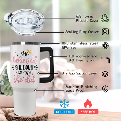 Ceovfoi 40 oz Hidden Message Tumbler With Lid and Straw,Checkered CoffeeTravel Mug Cup Water Botter,White Elephant Gifts,Office Humor Funny Gifts