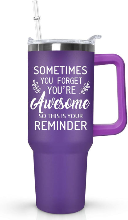 Ceovfoi 40 oz Hidden Message Tumbler With Lid and Straw,Checkered CoffeeTravel Mug Cup Water Botter,White Elephant Gifts,Office Humor Funny Gifts