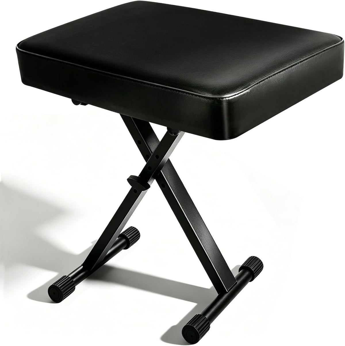 Piano Stool,Piano Bench,Keyboard Bench X-Style Height Adjustable 16-20in Padded Cushion Piano Stool Bench Keyboard Chair for Keyboards Piano. (Thin Version)