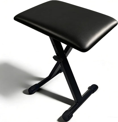 Piano Stool,Piano Bench,Keyboard Bench X-Style Height Adjustable 16-20in Padded Cushion Piano Stool Bench Keyboard Chair for Keyboards Piano. (Thin Version)