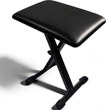 Piano Stool,Piano Bench,Keyboard Bench X-Style Height Adjustable 16-20in Padded Cushion Piano Stool Bench Keyboard Chair for Keyboards Piano. (Thin Version)