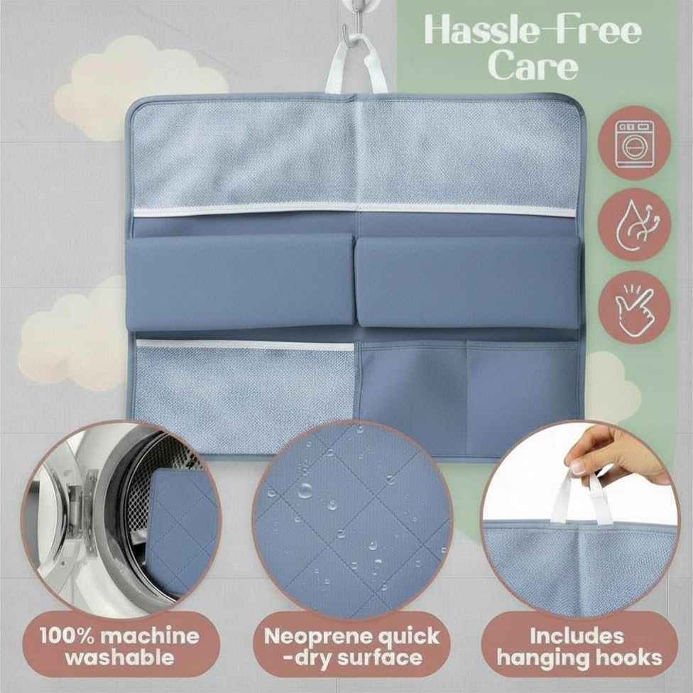2inch Extra Thick Baby Bath Kneeler and Elbow Rest Pad Set + Hooded Towel