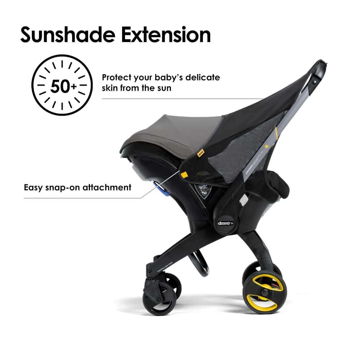 Sunshade Extension - Compatible with Car Seat & Stroller