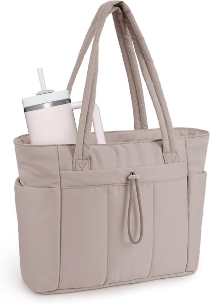 Work Tote for Women, 40oz Large Bottle Pocket, 15.6" Padded Device Compartment, Commute, Daily Use