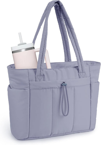 Work Tote for Women, 40oz Large Bottle Pocket, 15.6" Padded Device Compartment, Commute, Daily Use