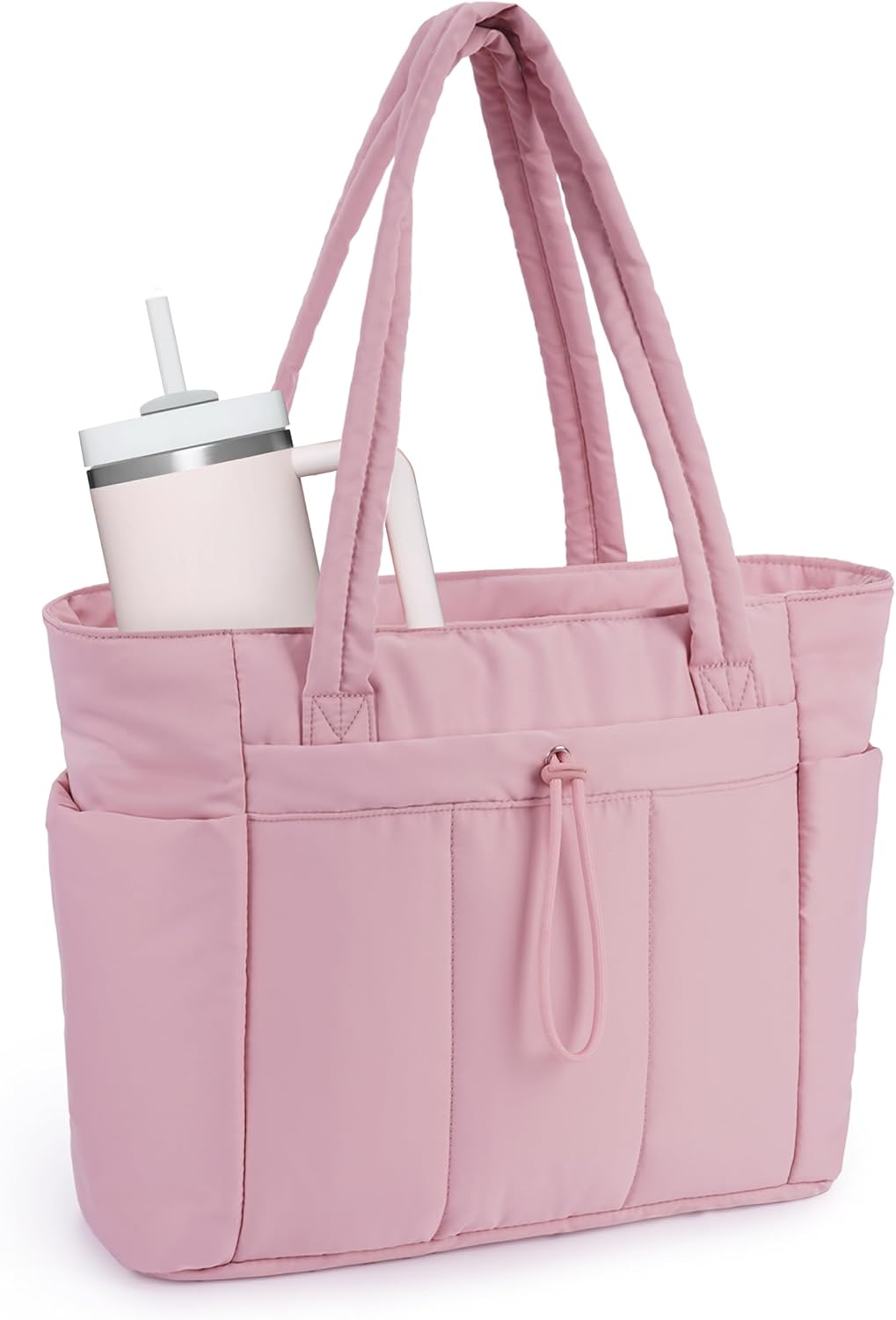 Work Tote for Women, 40oz Large Bottle Pocket, 15.6" Padded Device Compartment, Commute, Daily Use