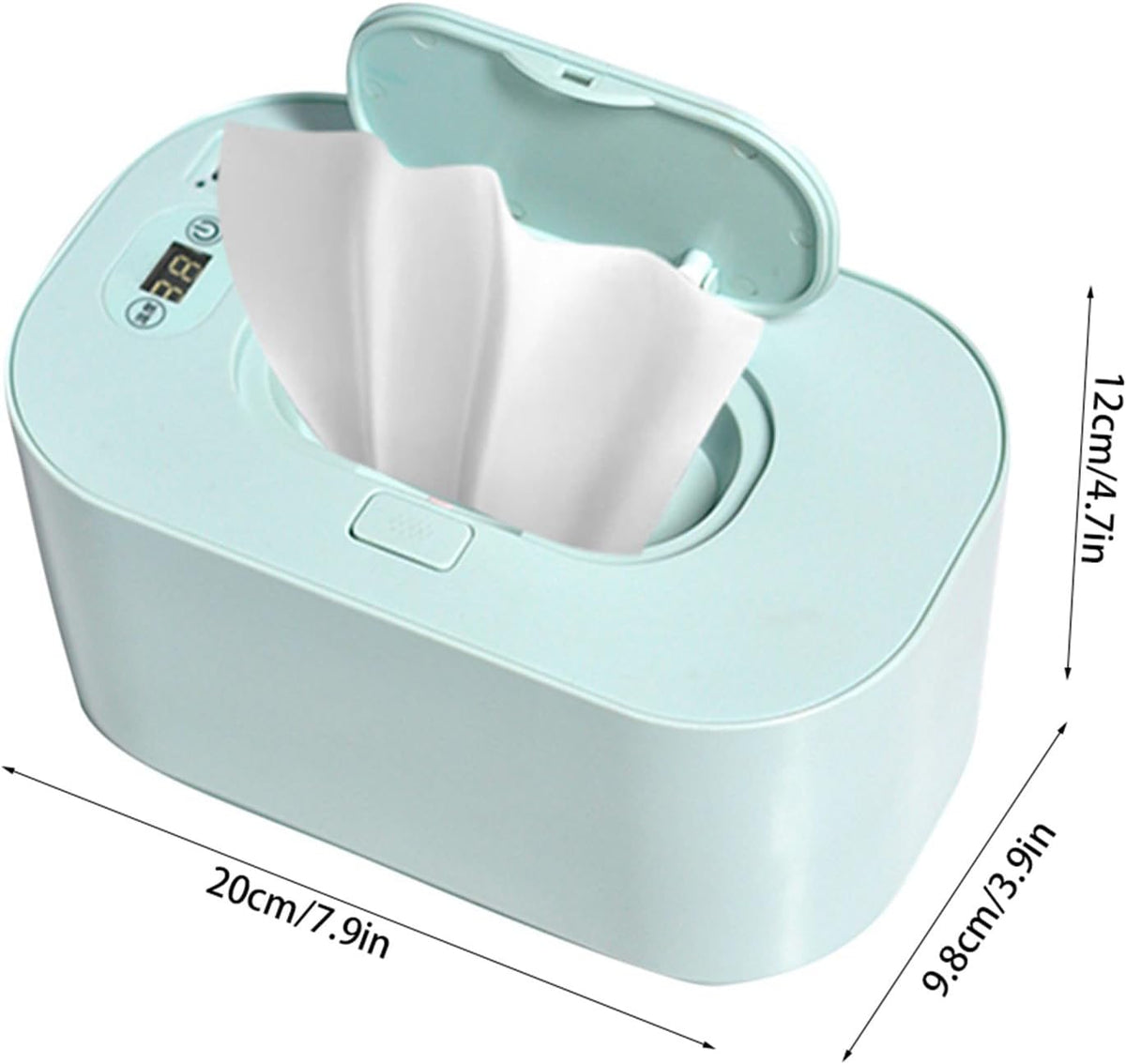 Baby Wipe Warmer Baby Wipe Heater Even Heating Wet Wipes Warmer and Dispenser USB Powered Wipe Warmer for Babies, Holding 80pcs Wipes (Constant Temperature)