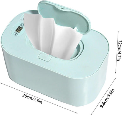 Baby Wipe Warmer Baby Wipe Heater Even Heating Wet Wipes Warmer and Dispenser USB Powered Wipe Warmer for Babies, Holding 80pcs Wipes (Constant Temperature)